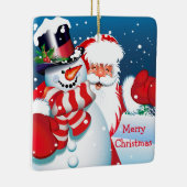 Ornement de Noël - Père Noël & Frosty (Droite)