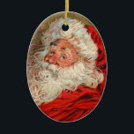 Ornement de Noël Père Noël vintage<br><div class="desc">Ancien décor de Noël de mode ! Belles décorations de Noël victoriennes pour vos décorations de vacances ! Facile à customiser avec un marqueur permanent !</div>