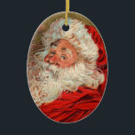 Ornement de Noël Père Noël vintage<br><div class="desc">Ancien décor de Noël de mode ! Belles décorations de Noël victoriennes pour vos décorations de vacances ! Facile à customiser avec un marqueur permanent !</div>