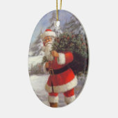Ornement de Noël Père Noël vintage (Gauche)