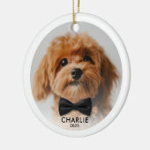 Ornement de Noël personnalisé avec photo de compag (Gauche)