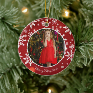 Ornement de Noël personnalisé avec photo de famill