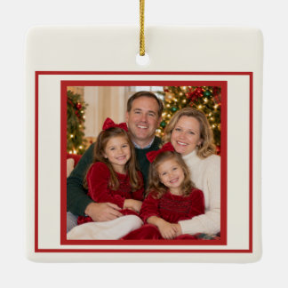 Ornement de Noël personnalisé avec photo de famill