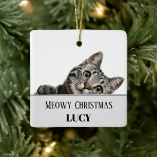 Ornement de Noël personnalisé avec photo et nom de
