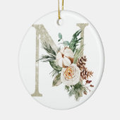 Ornement de Noël personnalisé avec vos initiales (Gauche)