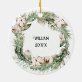 Ornement de Noël personnalisé avec vos initiales (Dos)