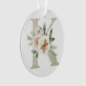 Ornement de Noël personnalisé avec vos initiales (devant)