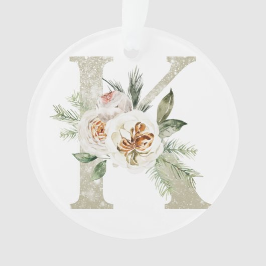 Ornement de Noël personnalisé avec vos initiales (devant)