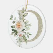 Ornement de Noël personnalisé avec vos initiales (Gauche)