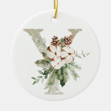 Ornement de Noël personnalisé avec vos initiales