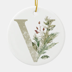 Ornement de Noël personnalisé avec vos initiales