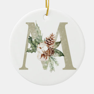 Ornement de Noël personnalisé avec vos initiales
