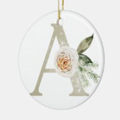 Ornement de Noël personnalisé avec vos initiales (Gauche)