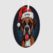 Ornement de Noël personnalisé Boxer (devant)