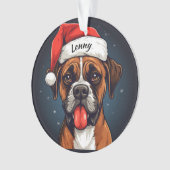 Ornement de Noël personnalisé Boxer (devant)