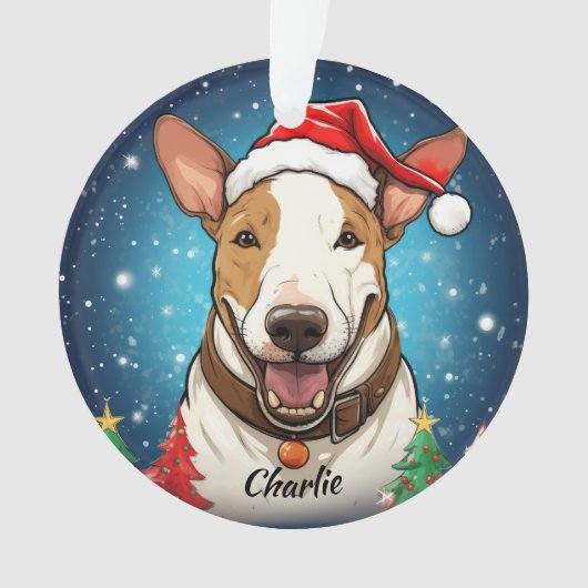 Ornement de Noël personnalisé Bull Terrier (devant)
