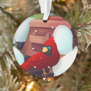 Ornement de Noël personnalisé Cardinal pour la fam