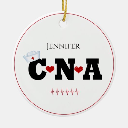 Ornement de Noël personnalisé CNA (Devant)
