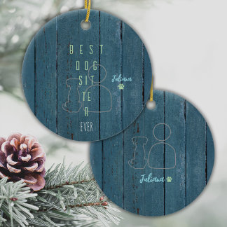 Ornement de Noël personnalisé de la meilleure chat