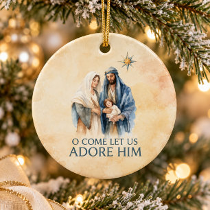 Ornement de Noël personnalisé de la Sainte Famille