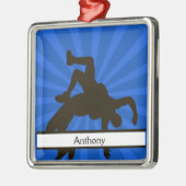 Ornement de Noël personnalisé de lutte (Gauche)