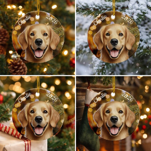 Ornement de Noël personnalisé en forme de Retrieve