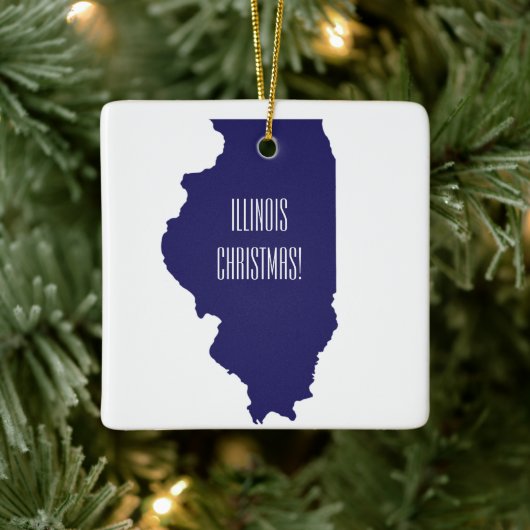 Ornement de Noël personnalisé en Illinois (Arbre)