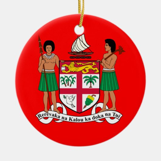 Ornement de Noël personnalisé FIJI (Devant)