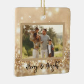 Ornement de Noël personnalisé Gold Sparkle (Droite)