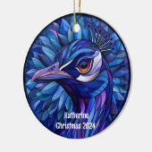 Ornement de Noël personnalisé Peacock (Gauche)