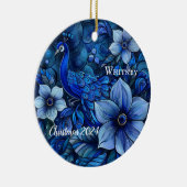 Ornement de Noël personnalisé Peacock (Droite)