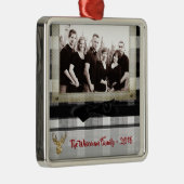 Ornement de Noël personnalisé Plaid Deer PHOTO (Droite)