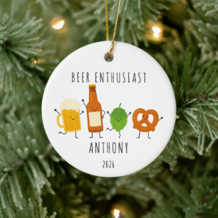 Ornement de Noël personnalisé pour amateur de bièr