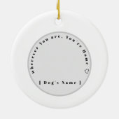 Ornement de Noël personnalisé pour chien (Dos)