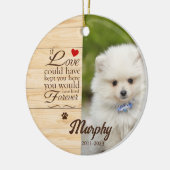 Ornement de Noël personnalisé pour chien/chat (Gauche)