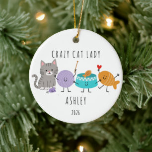 Ornement de Noël personnalisé pour Dame Folle des