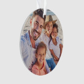 Ornement de Noël personnalisé pour famille avec de (devant)