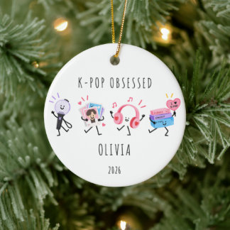 Ornement de Noël personnalisé pour fan de K-Pop