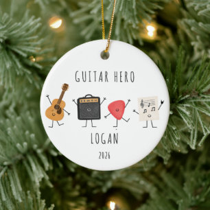 Ornement de Noël personnalisé pour joueur de guita