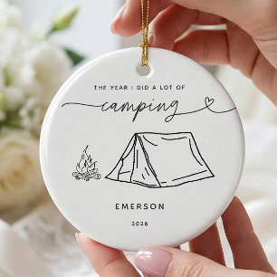 Ornement de Noël personnalisé pour le camping