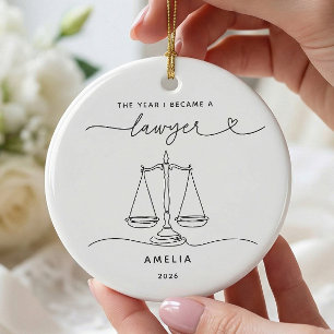 Ornement de Noël personnalisé pour nouvelle avocat