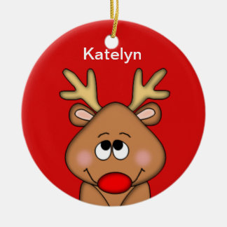 Ornement de Noël personnalisé Reindeer