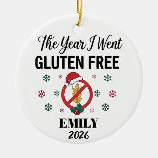 Ornement de Noël personnalisé sans gluten pour la