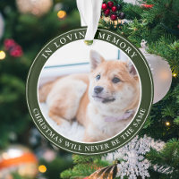 Ornement de Noël personnalisé simple pour mémorial