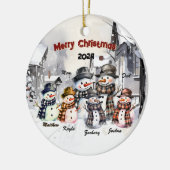 Ornement de Noël personnalisé Snowman (Gauche)