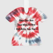 Ornement de Noël personnalisé Tie Dye (dos)