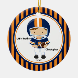 Ornement de Noël Petit Frère Joueur de Football