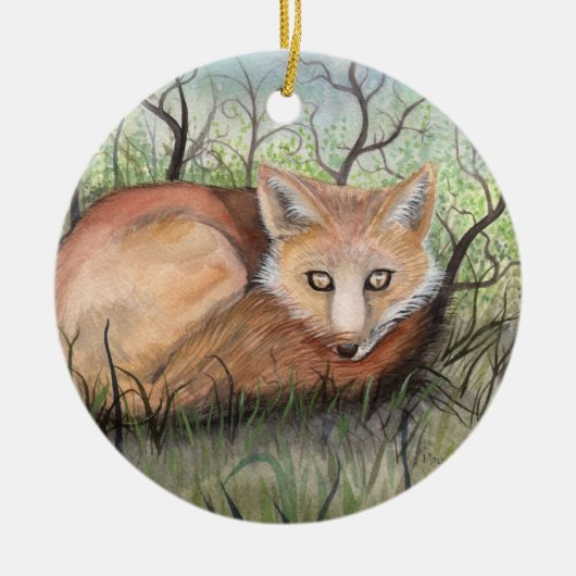 Ornement de Noël Petit Renard Rouge (Devant)