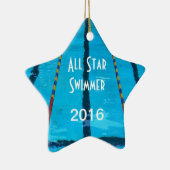 Ornement de Noël photo de nageur (Droite)