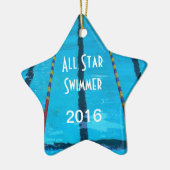 Ornement de Noël photo de nageur (Gauche)